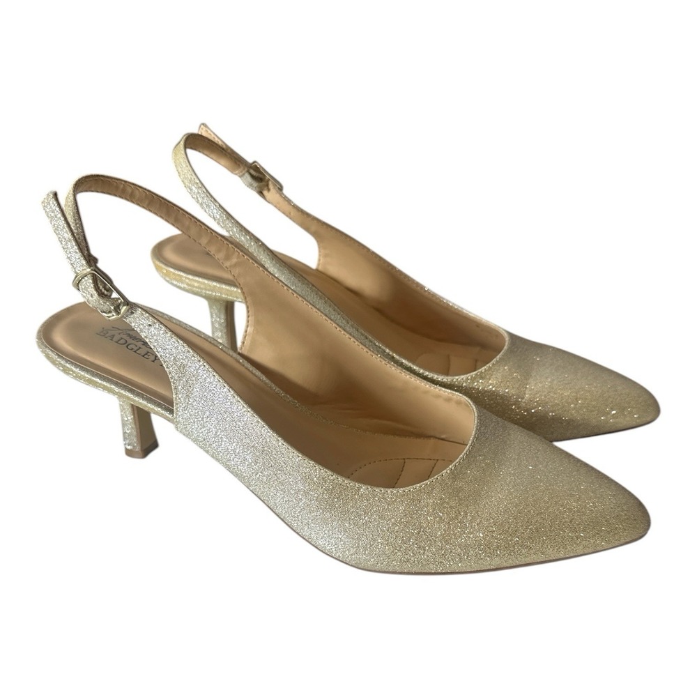 American Glamour Badgley Mischka Heels‎ Women's Light Gold Size 8 Party
